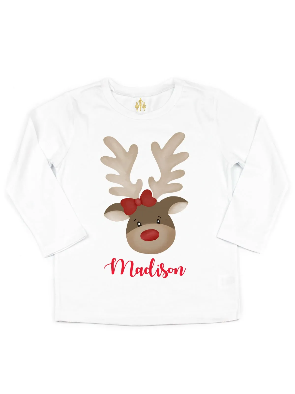 Cute Reindeer Kids Shirt - Personalized