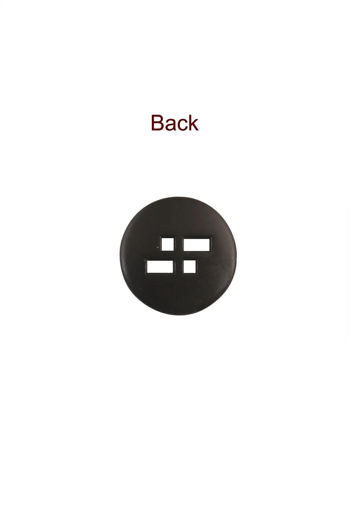 Dark Brown Shaded Round Shape 4-Hole ABS Button