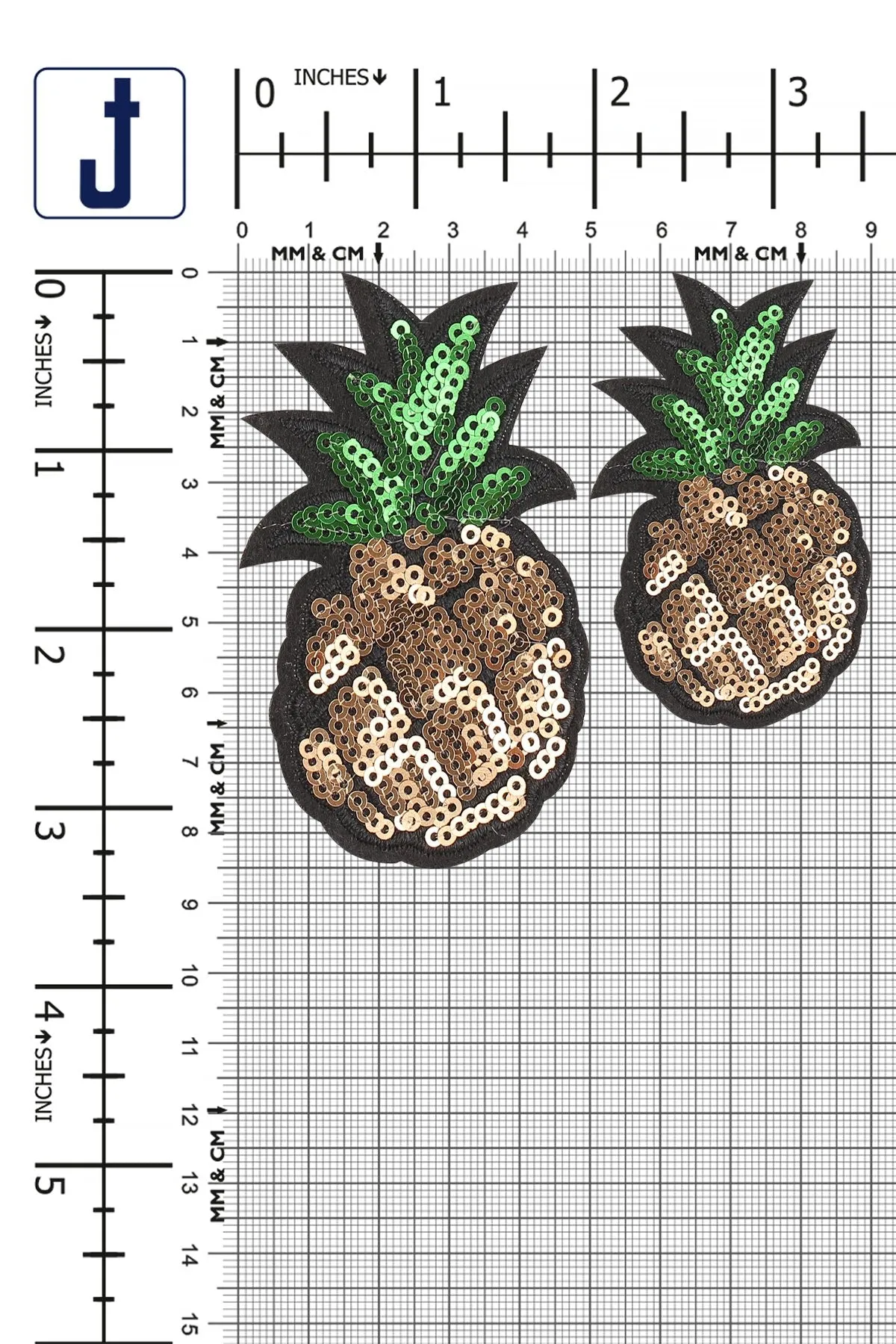 Decorative Embroidery Glitter Pineapple Sequins Patch