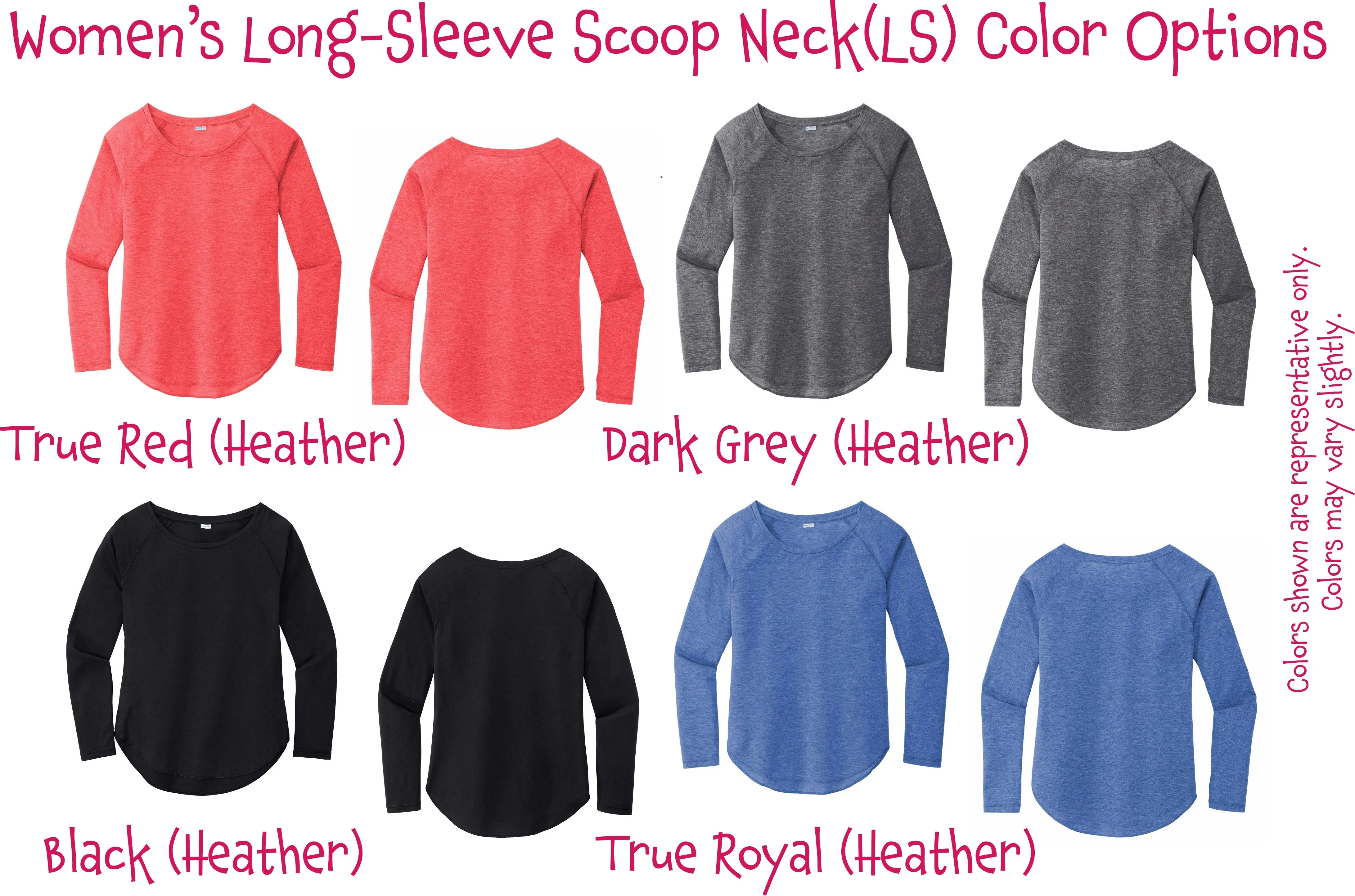 Dink Responsibly | Women's Long Sleeve Scoop Neck Pickleball Shirts | 75/13/12 poly/cotton/rayon