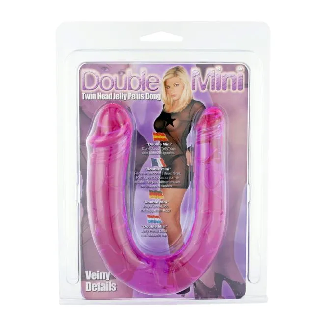 Double Mini Twin Head Jelly Penis Dildo