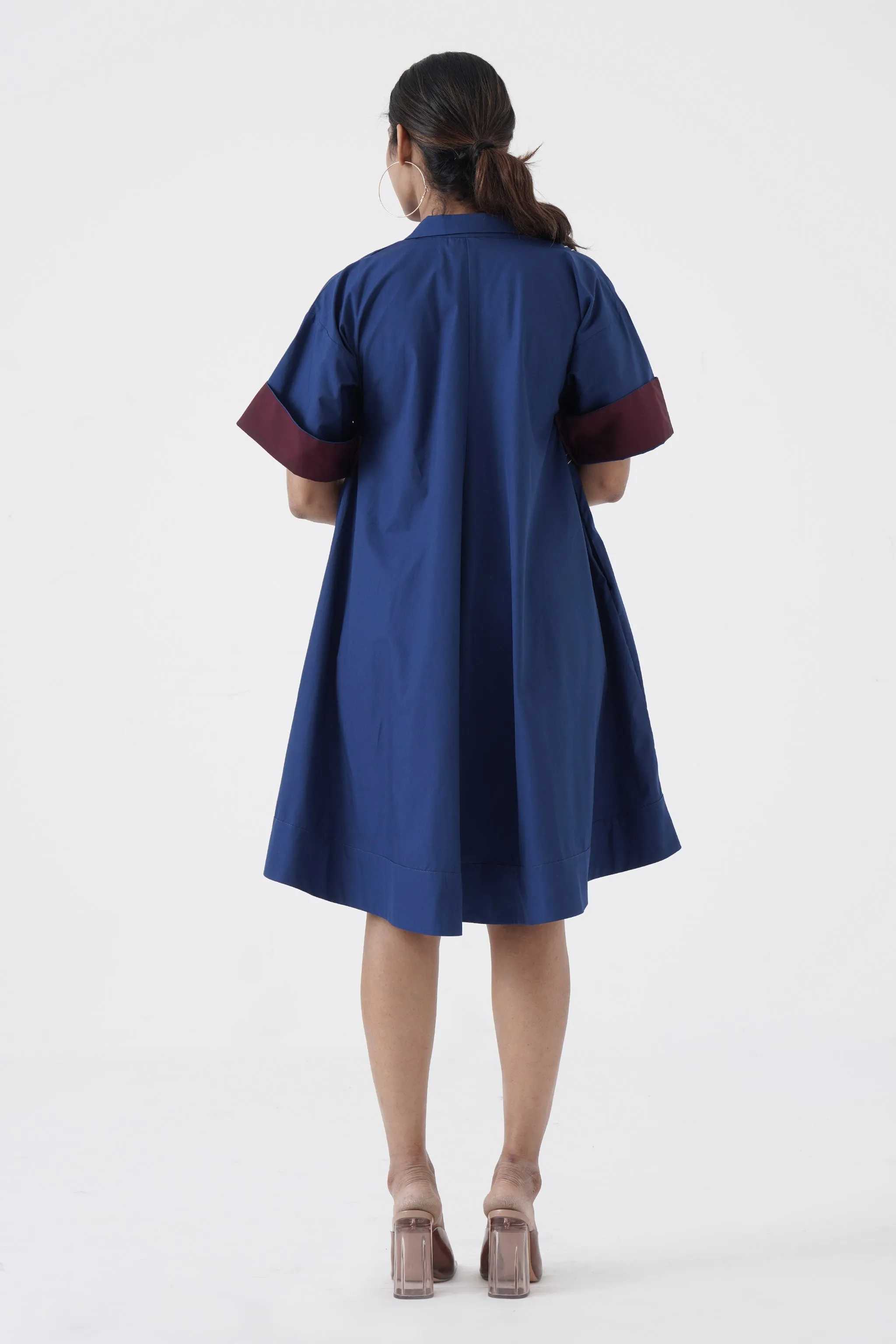 Dynamic - Notch Collar frock - Blue