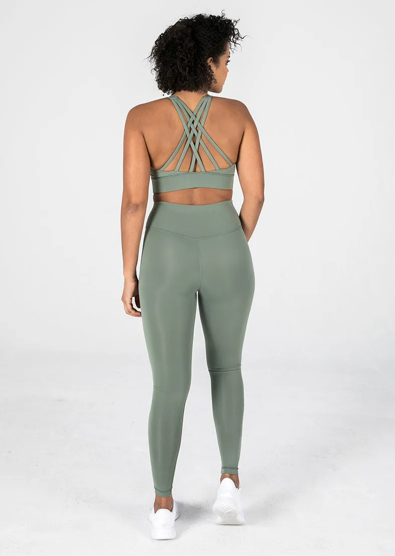 Elevate Glide Full Length Legging Khaki FINAL SALE