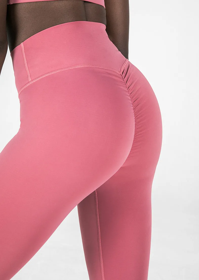 Elevate Glide Scrunch Bum Legging Rose FINAL SALE