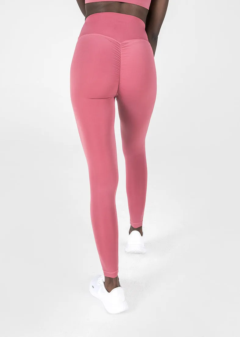 Elevate Glide Scrunch Bum Legging Rose FINAL SALE