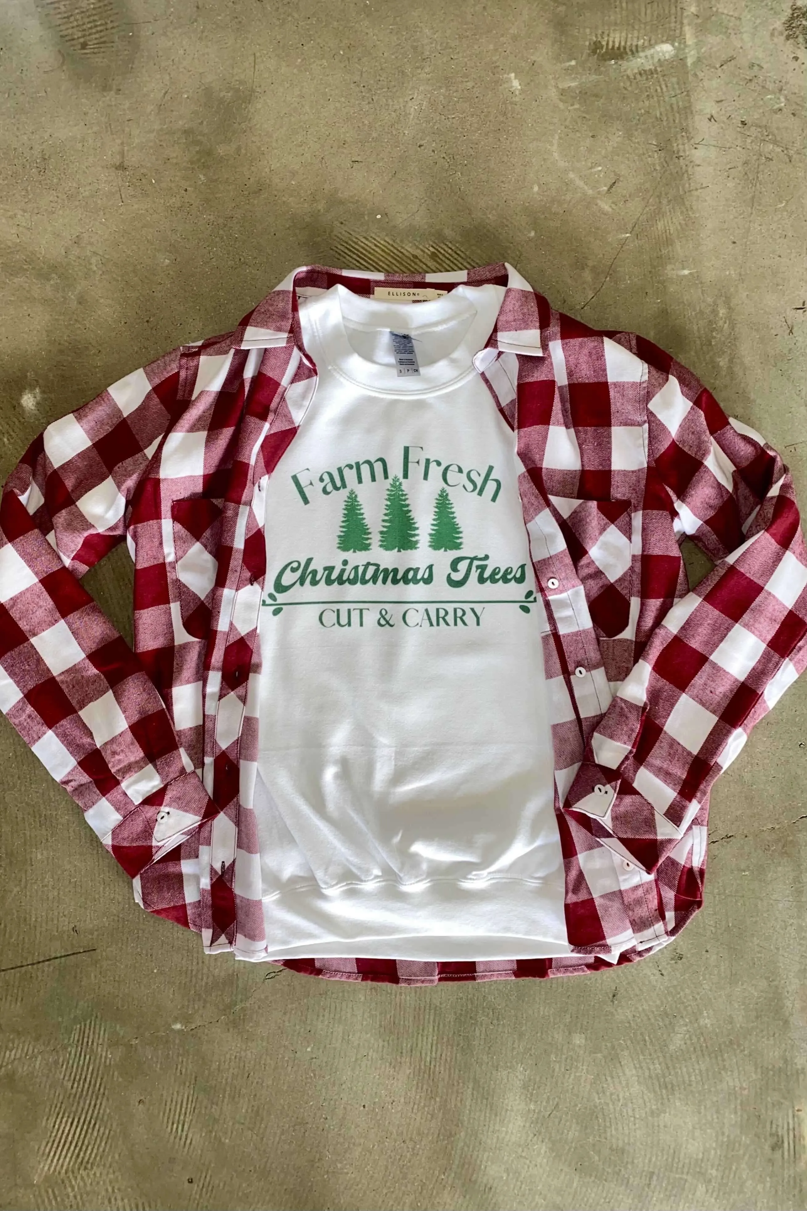 Farm Fresh Christmas Trees Graphic Sweatshirt