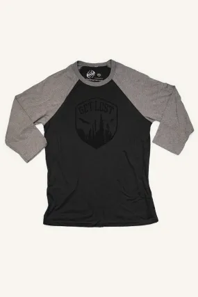 Get Lost Crest Baseball Shirt (Unisex)