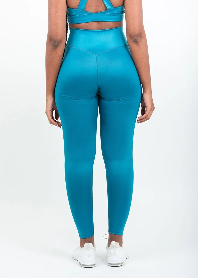 Glow High Waist Legging Tahitian Blue FINAL SALE