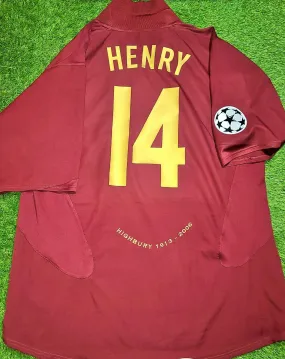 Henry Arsenal Nike Home 2005 2006 HIGHBURY COMMEMORATIVE UEFA Jersey Shirt XL SKU# 195578