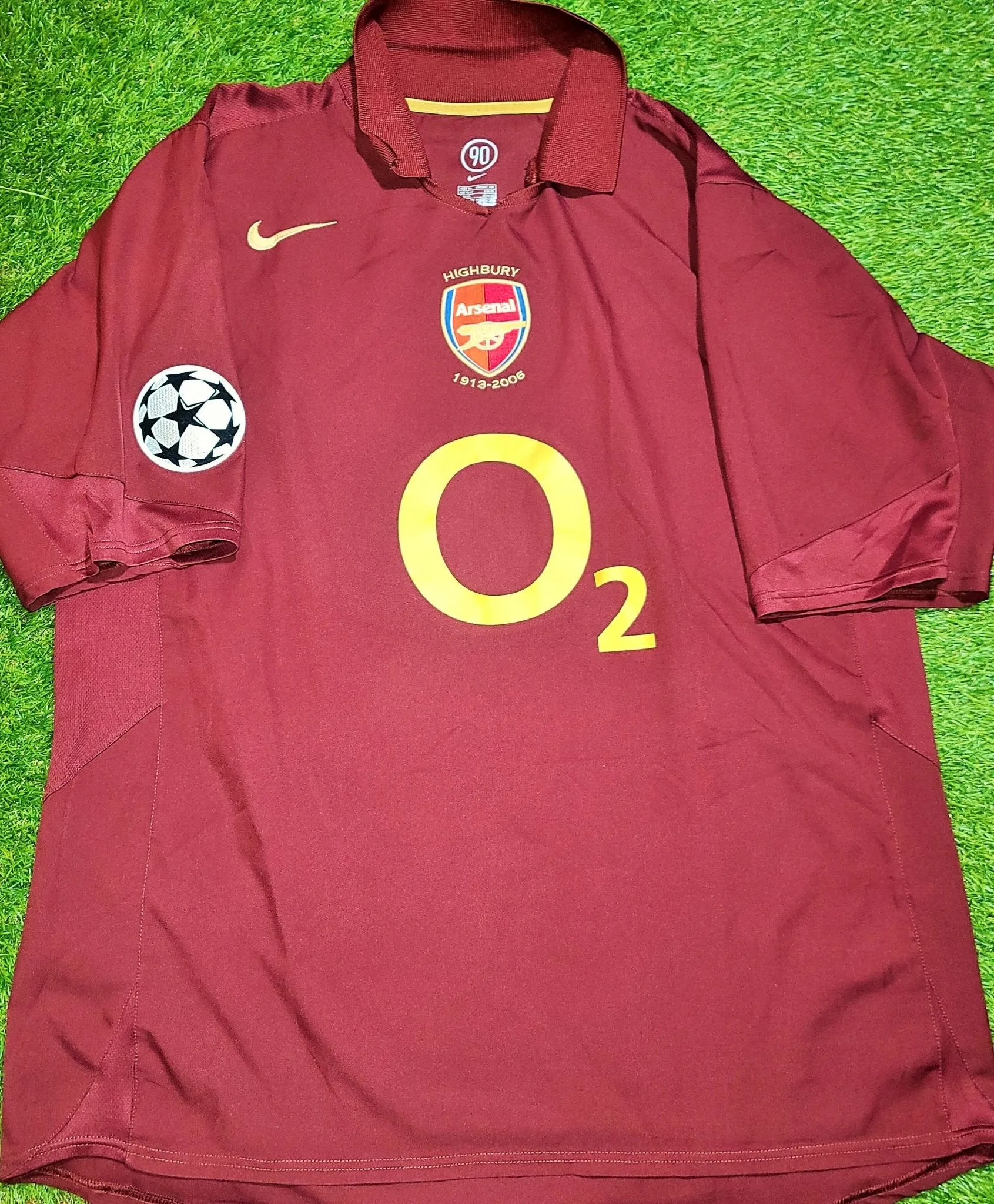 Henry Arsenal Nike Home 2005 2006 HIGHBURY COMMEMORATIVE UEFA Jersey Shirt XL SKU# 195578