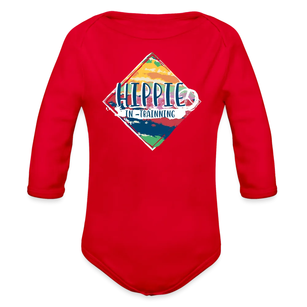 Hippie In Training Organic Long Sleeve Baby Bodysuit