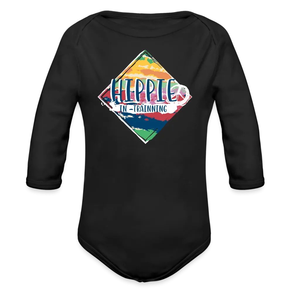 Hippie In Training Organic Long Sleeve Baby Bodysuit