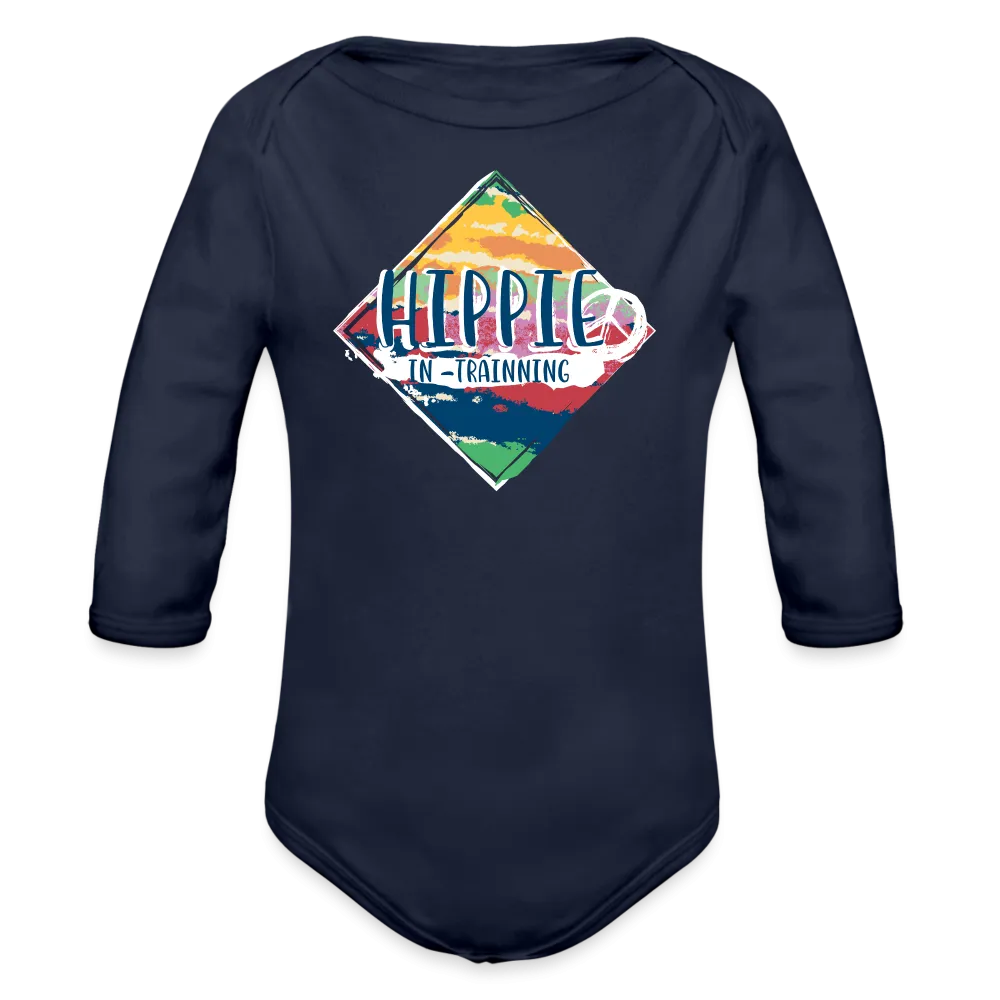 Hippie In Training Organic Long Sleeve Baby Bodysuit