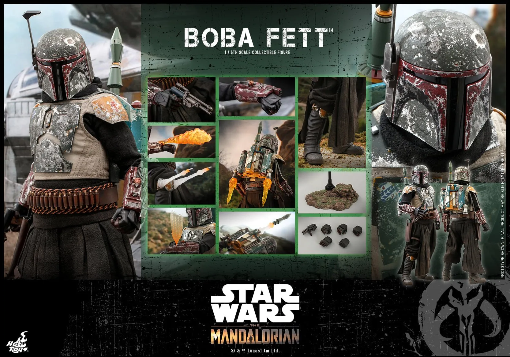 Hot Toys Star Wars The Mandalorian Boba Fett Sixth Scale Figure