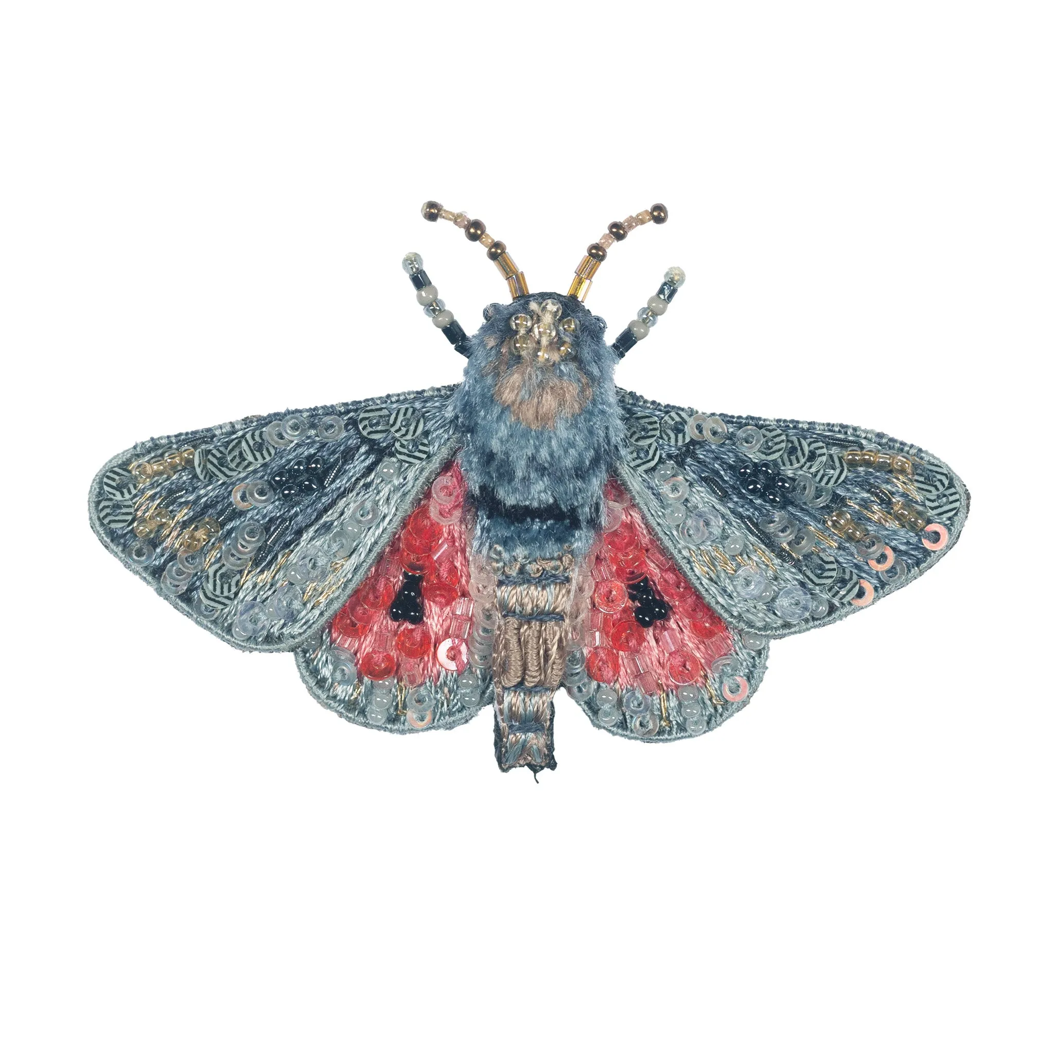 hubbard's small silk moth brooch