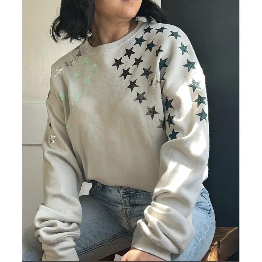 Jack Sand Sweatshirt - Glitter & Mint Stars