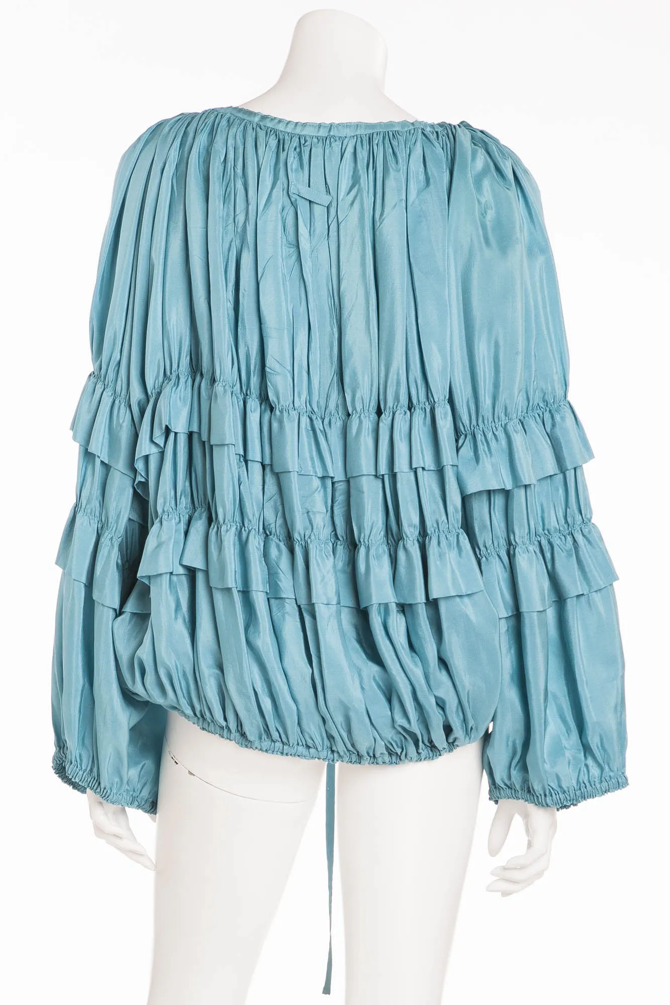 Jean Paul Gaultier - Turquoise Shirt with Ruffles - S