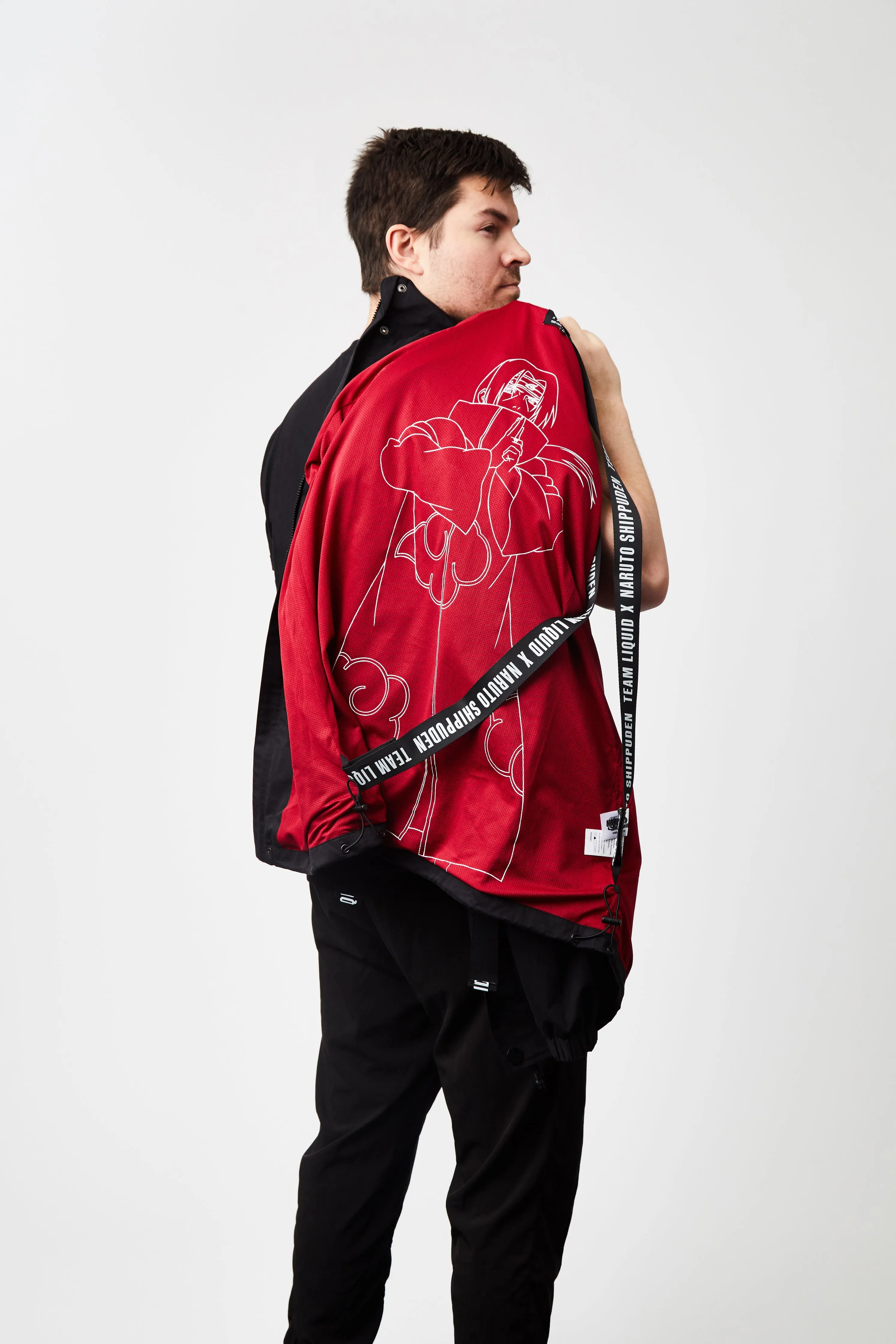 LIQUID X NARUTO AKATSUKI TSUKUYOMI ITACHI PACKABLE TECH JACKET