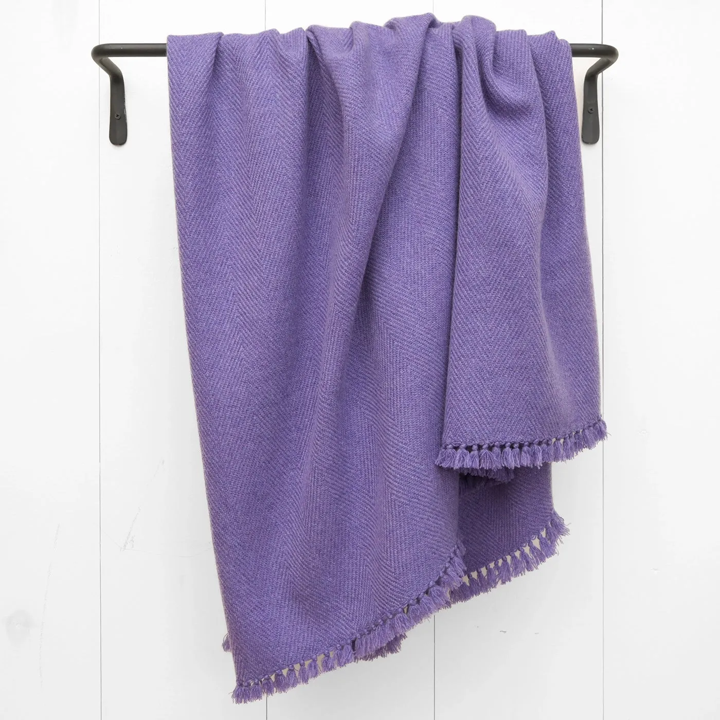 Lupine Purple Handwoven Cashmere Throw