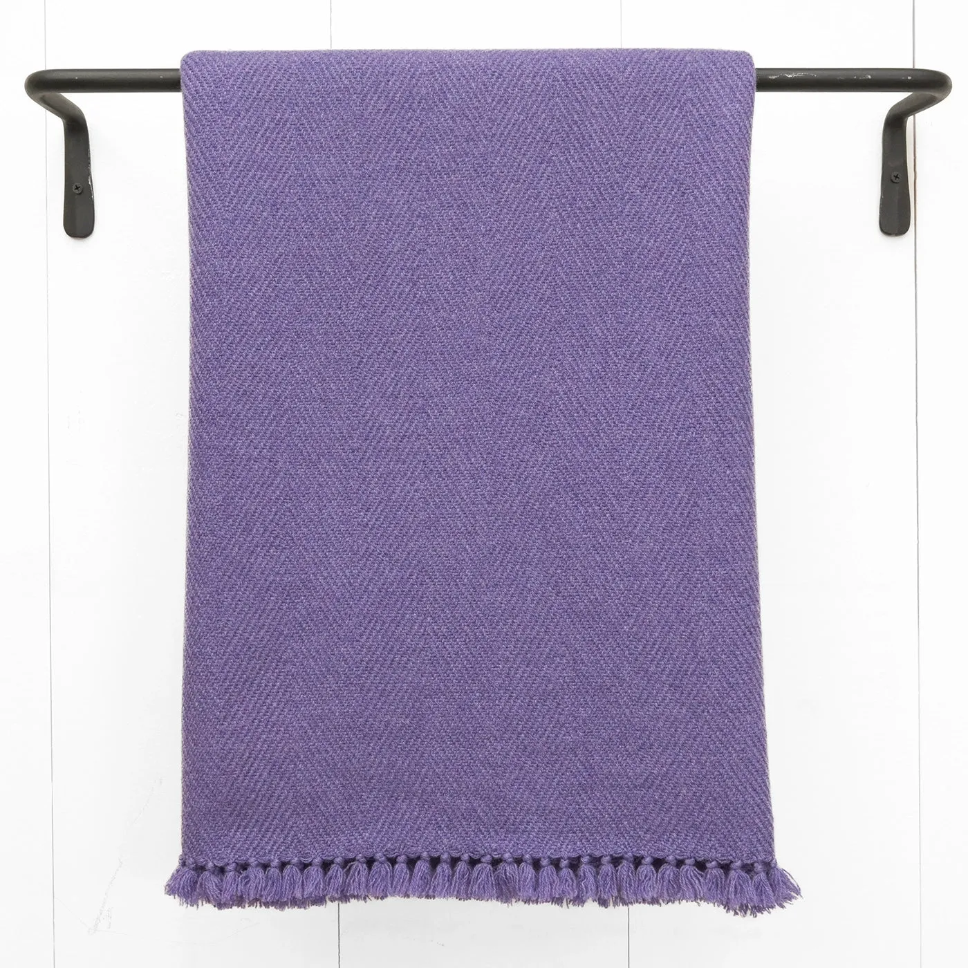 Lupine Purple Handwoven Cashmere Throw