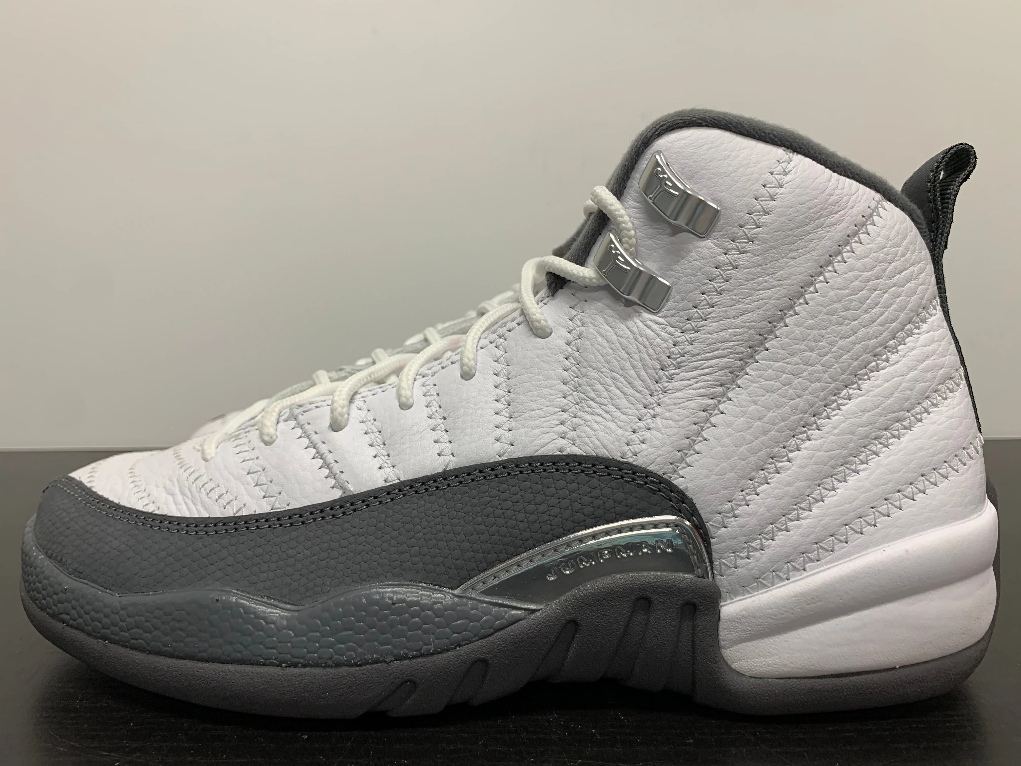 Nike Air Jordan 12 White Dark Grey GS