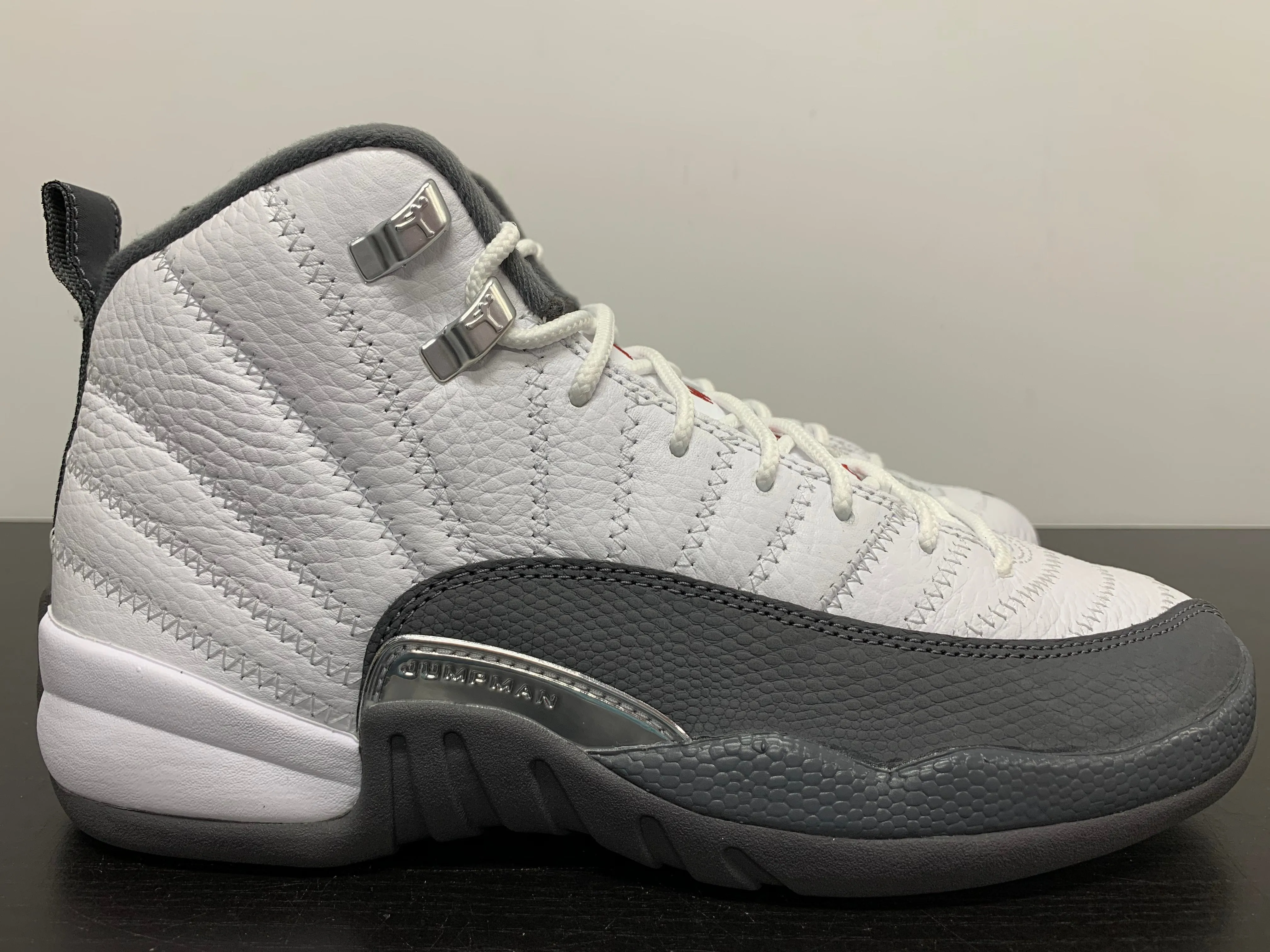 Nike Air Jordan 12 White Dark Grey GS