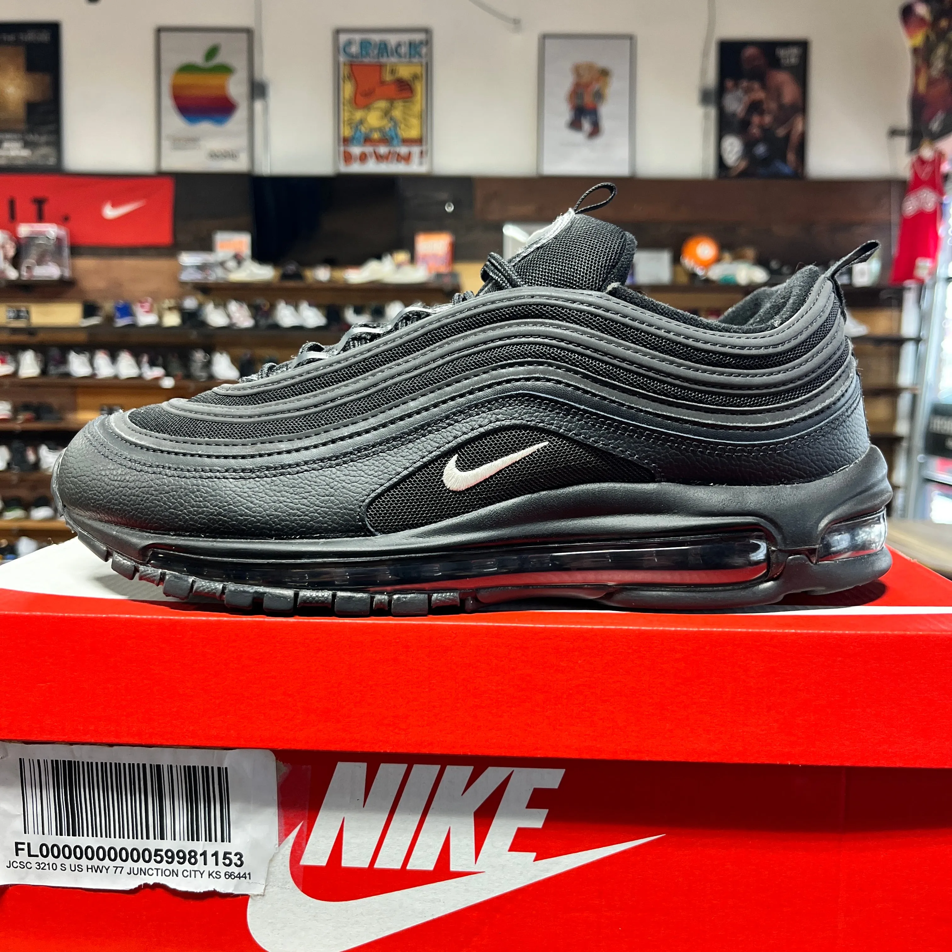 Nike Air Max 97 'Black White Anthracite' Size 11.5