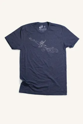 One Line Kayak T-shirt (Mens)