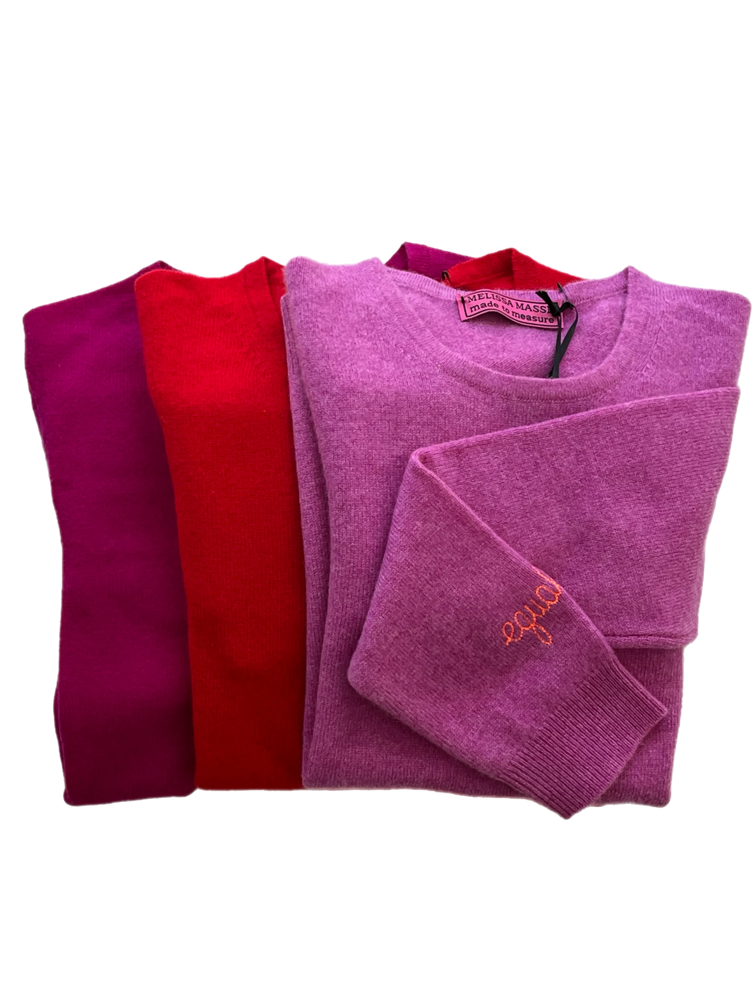 Our classic crew neck cashmere sweater *available in Black, H. Grey, H. Orchid, Fuchsia, H. Lagoon, Terracotta and Navy-Personalized with any phrase you want! I read banned books, 1973, the future is female, feminist or whatever you come up with!