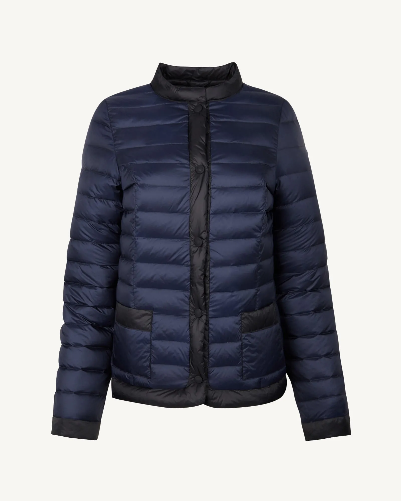 Paola two-tone lightweight winter jacket Navy/Black