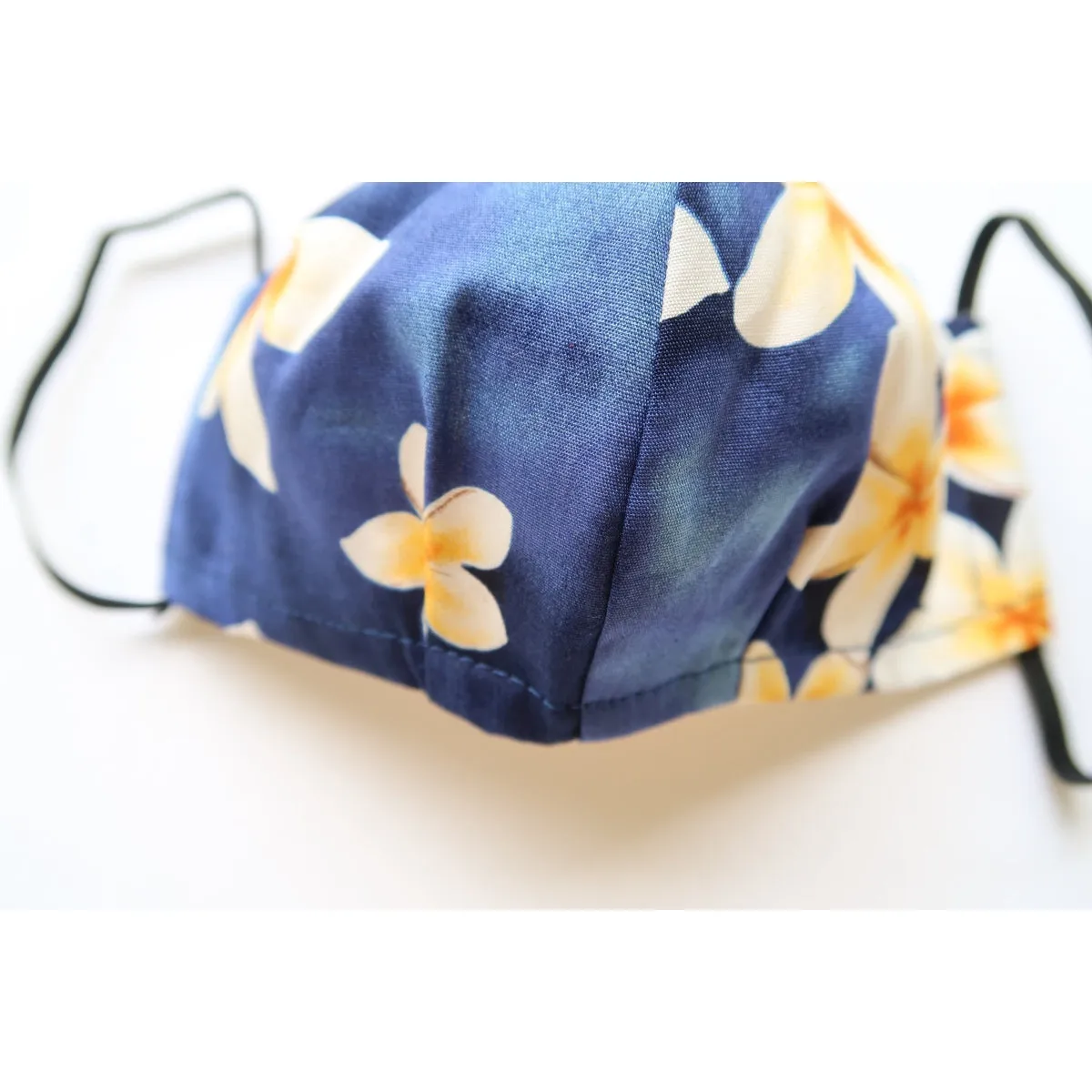 Plumeria Print Reusable Hawaiian Mask-3 layers M178