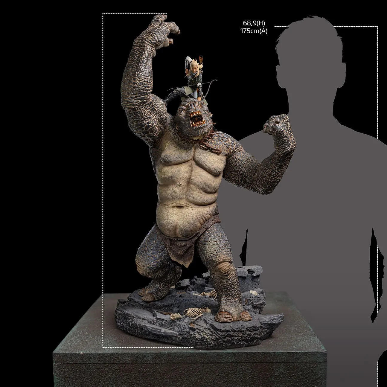 PRE-ORDER: Iron Studios Lord of the Rings Cave Troll and Legolas 1/10 Deluxe Art Scale Statue