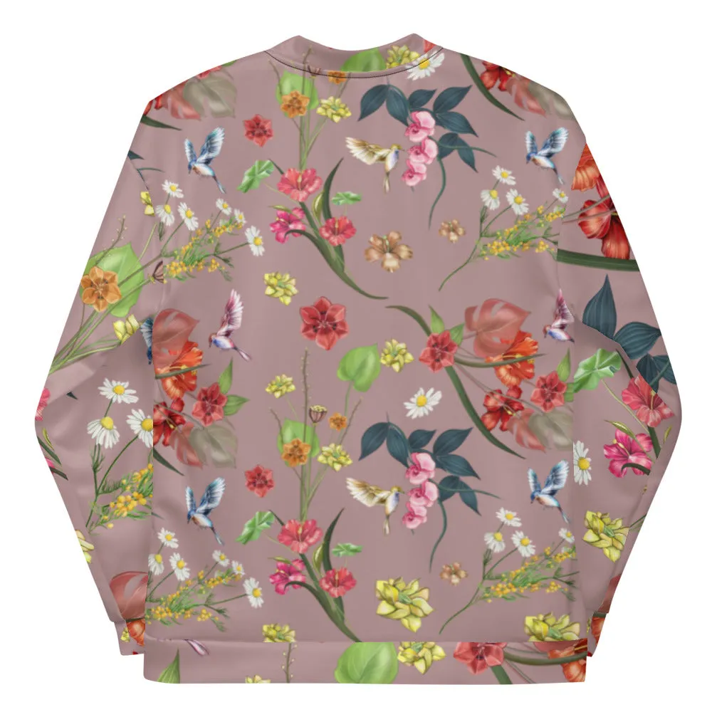 Premium Floral Jacket- Rose Quartz