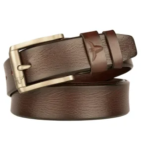 Premium Genuine Top Leather Non Stitched Mens Leather Belt for Work With Gifts Box|  TCZK05