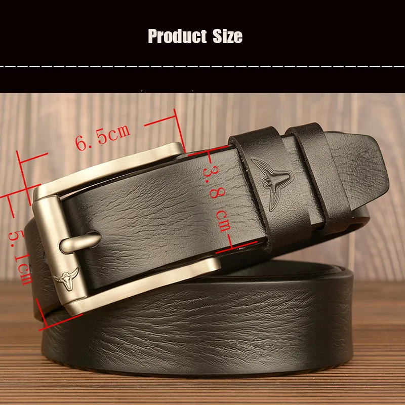 Premium Genuine Top Leather Non Stitched Mens Leather Belt for Work With Gifts Box|  TCZK05