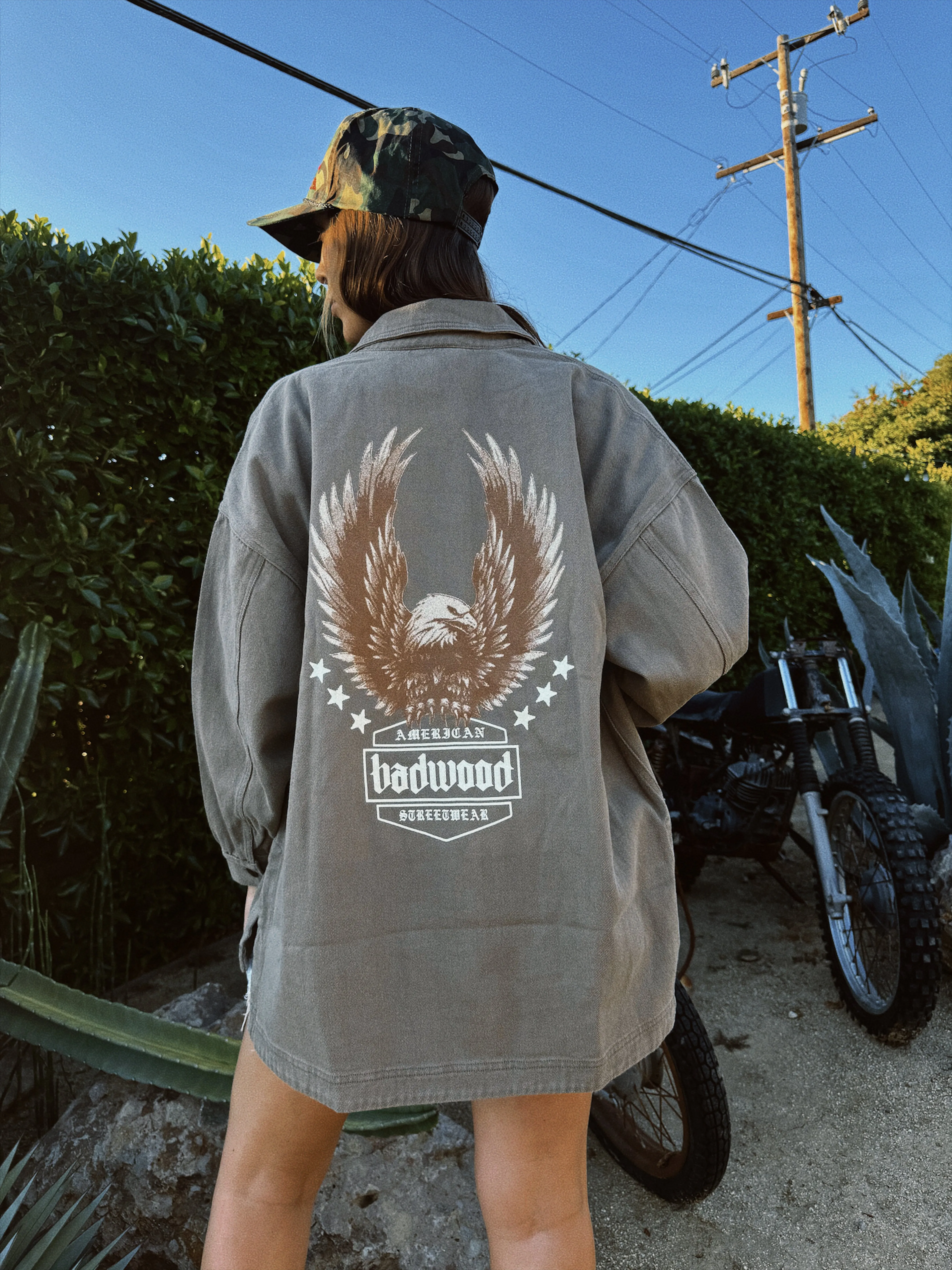 "AMERICAN STREETWEAR" MILITARY DENIM JACKET