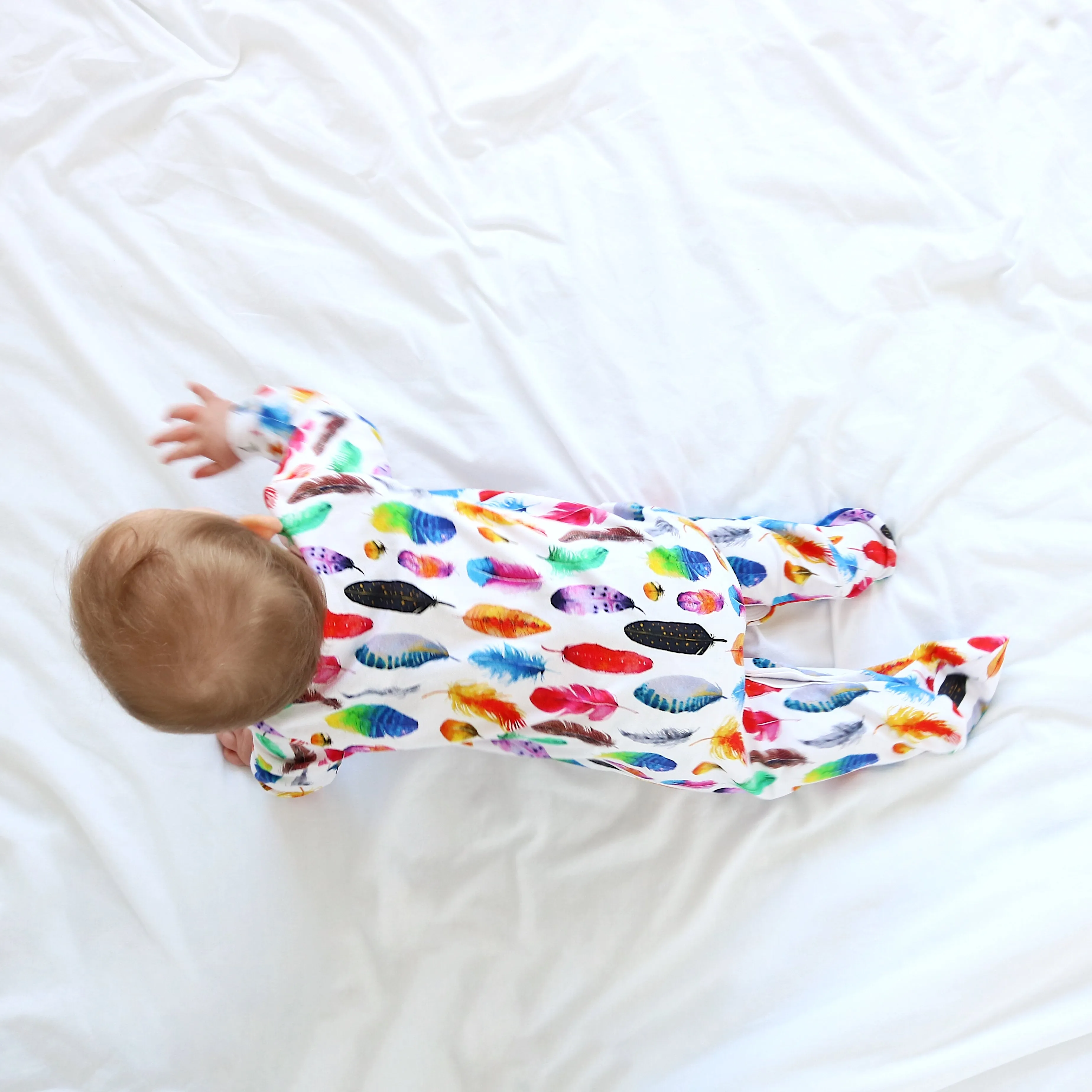 Rainbow Feather sleepsuit