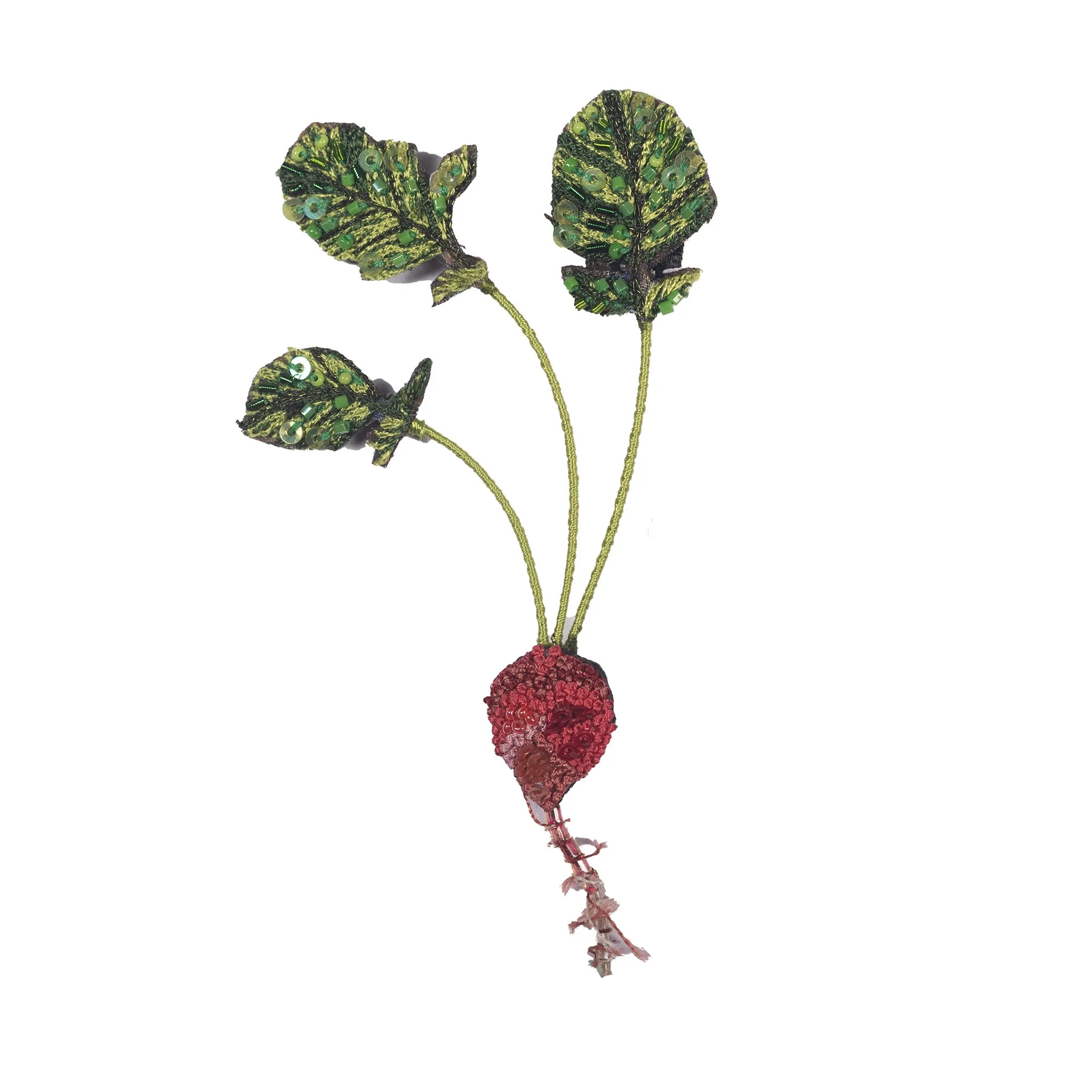 red radish brooch