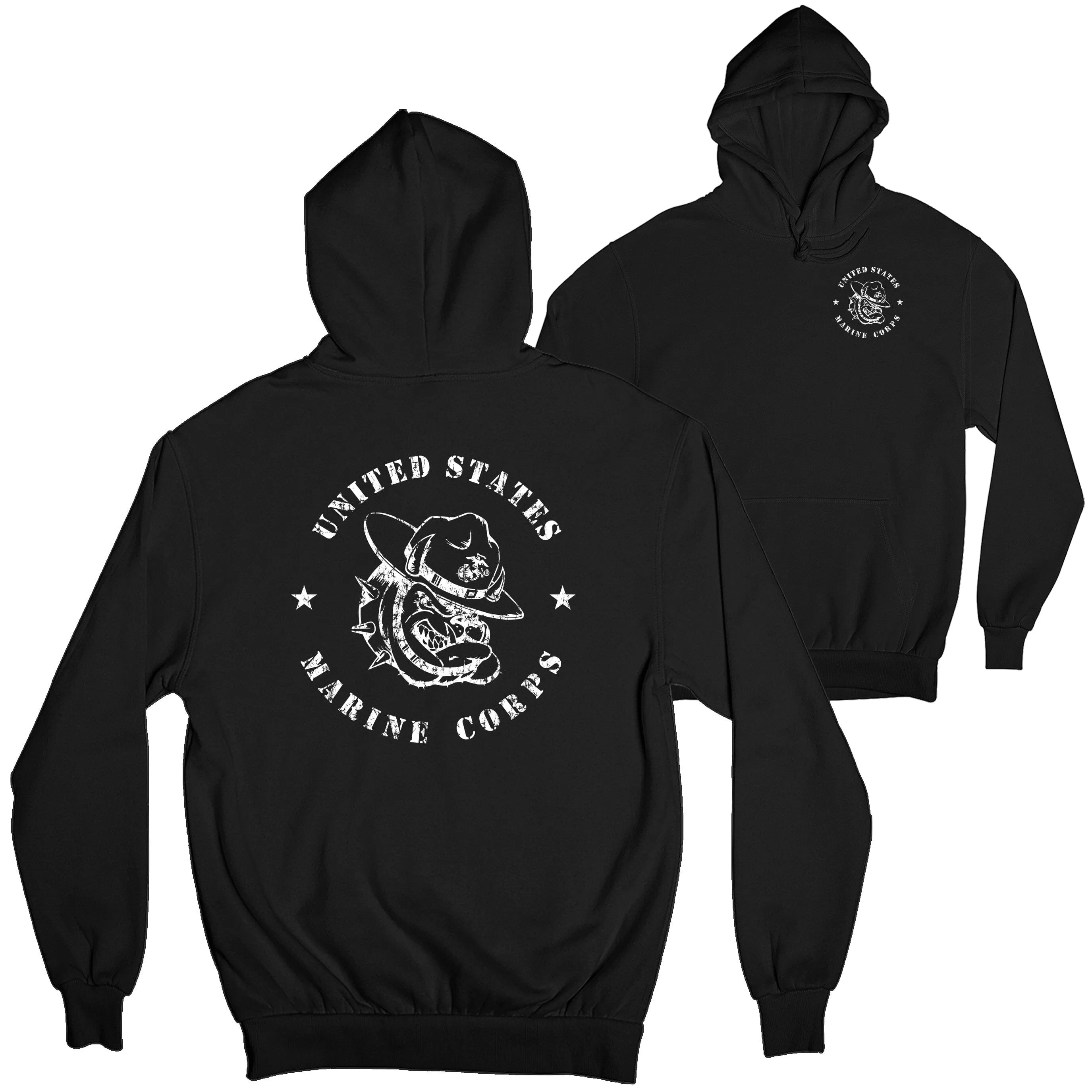 Retro Marines Bulldog 2-Sided Hoodie