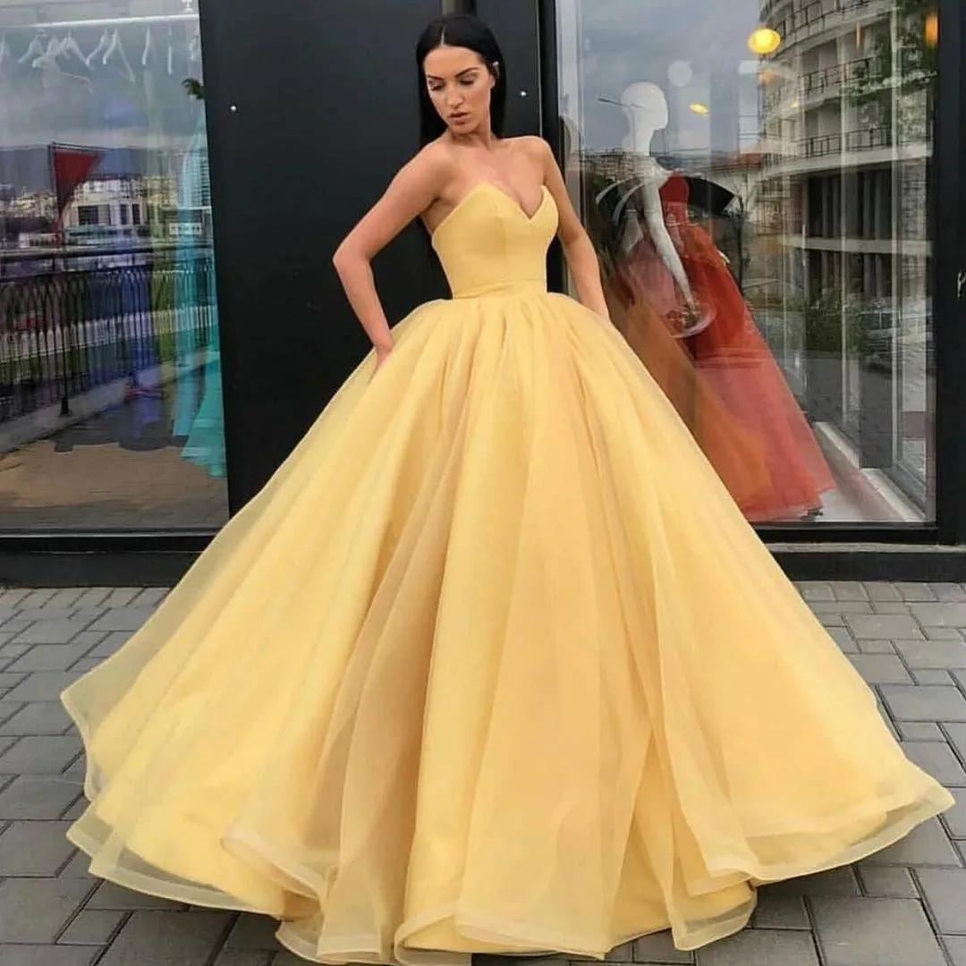 Strapless Ball Gown Prom Dresses Long Evening Party Dresses ER2156