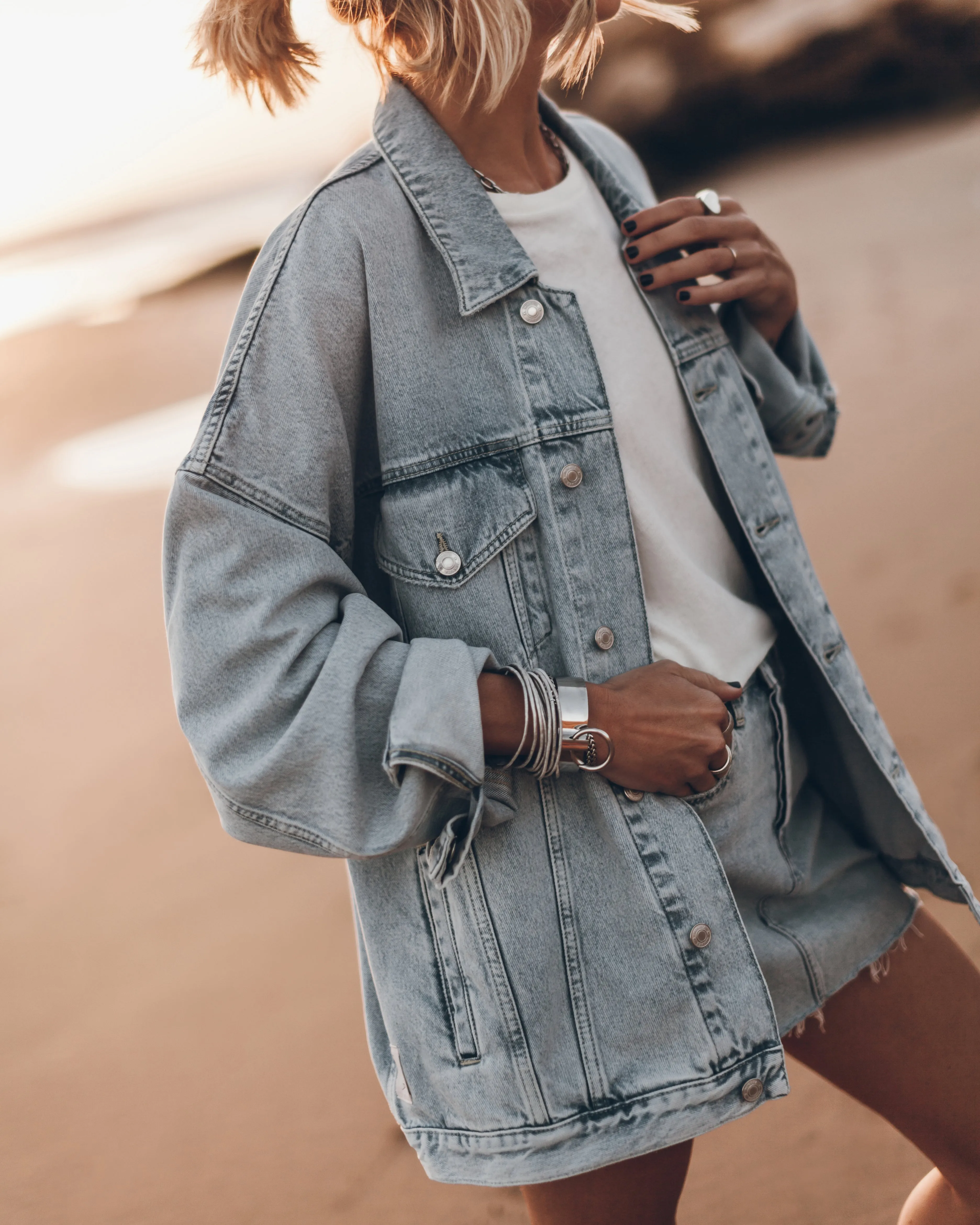 The Blue Oversized Denim Jacket