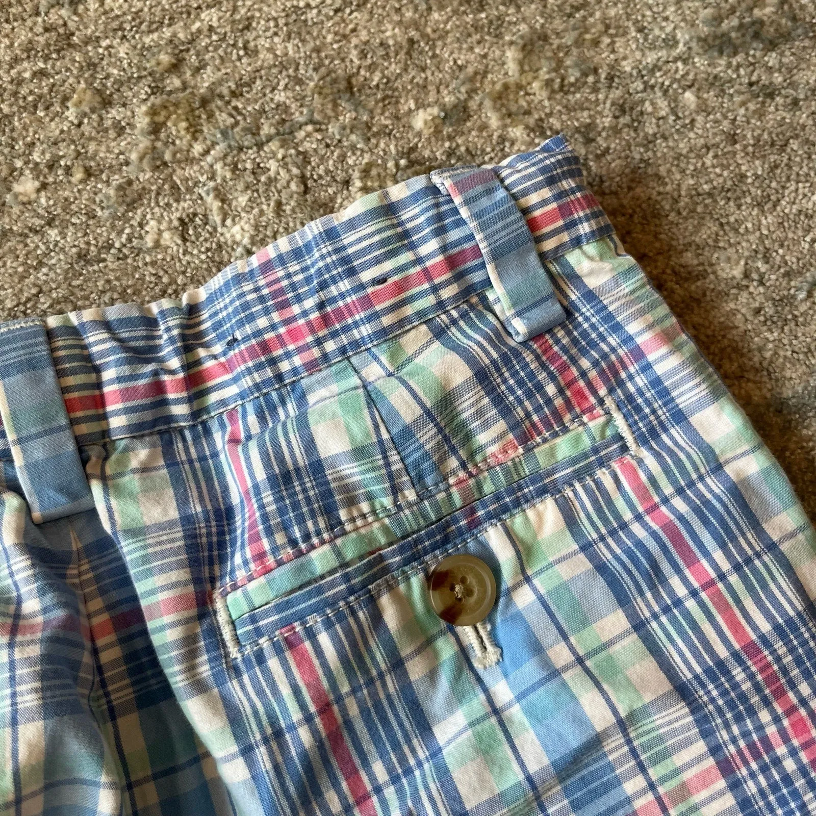 Vineyard Vines Boys Seafeather Plaid Breaker Pants 5T