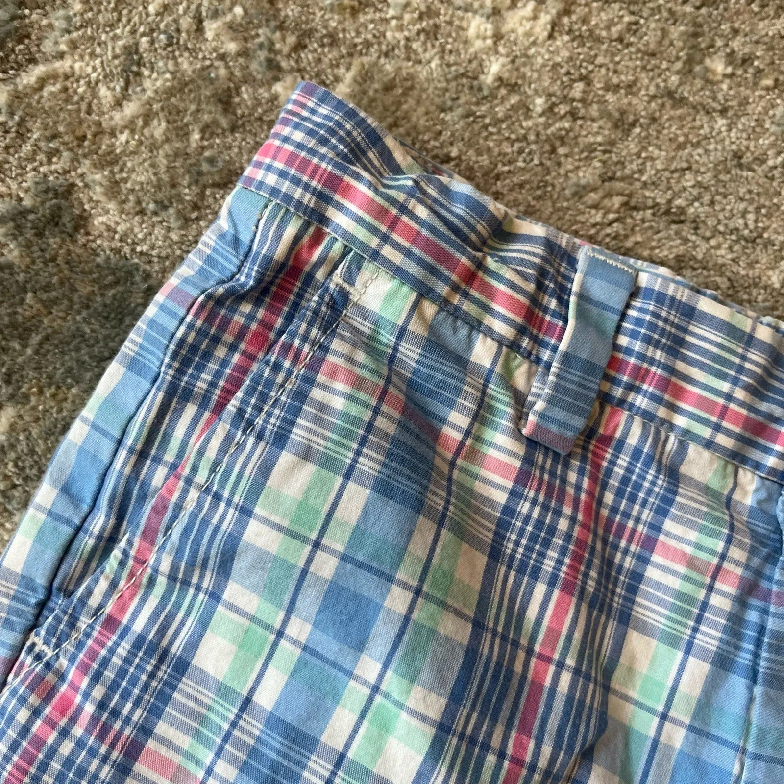 Vineyard Vines Boys Seafeather Plaid Breaker Pants 5T